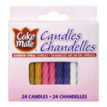Cake Mate Rainbow Spiral Candles