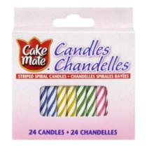 Cake Mate Striped Spiral Candles
