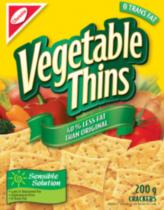 Vegetable Thins 40% Less Fat Crackers