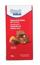 Great Value Almond & Raisin Milk Chocolate
