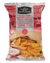 Our Finest Kettle Cooked Sweet Chili & Sour Cream Flavoured Potato Chips
