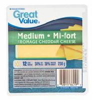 Great Value Medium Cheddar Cheese