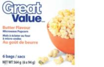 Great Value Butter Flavour Microwave Popcorn