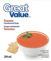 Great Value Tomato Flavoured Condensed Soup