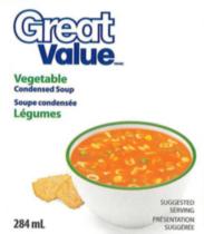 Great Value Vegetable Flavoured Condensed Soup