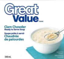 Great Value Clam Chowder Soup
