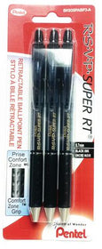Retractable Super Black Ballpoint Pens