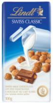 Lindt Swiss Classic Milk Hazelnut Chocolate Bar