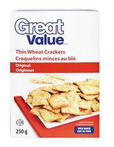 Great Value Thin Wheat Crackers