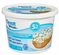 Great Value Light Sour Cream 5% MF