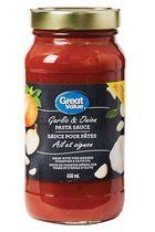 Great Value Garlic & Onion Pasta Sauce