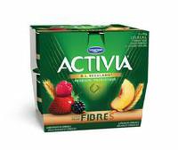 Activia Fibre Red fruits-Cereal/Peach-Cereal 2.9% M.F. Probiotic Yogurt