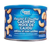 Great Value Roasted & Unsalted Cashews