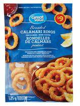 Great Value Uncooked Breaded Calamari Rings