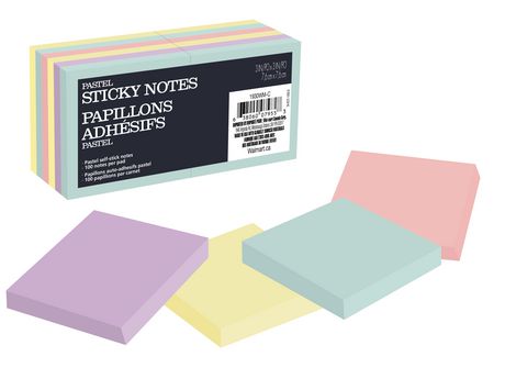 Assorted pastel 3x3 size sticky notes