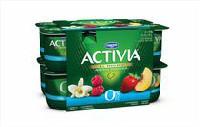Activia Fat Free Vanilla/Strawberry/Peach/Raspberry 0% M.F. Probiotic Yogurt