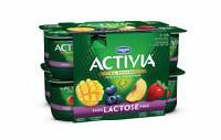 Activia Lactose Free Strawberry/Blueberry/Peach/Mango 2.9% M.F. Probiotic Yogurt