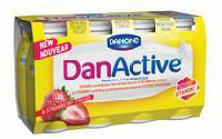 DanActive Strawberry 1.5% M.F. Drinkable probiotic yogurt