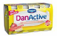 DanActive Strawberry-Banana 1.5% M.F. Drinkable probiotic yogurt