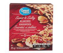 Great Value Sweet & Salty Almond Chewy Nut Granola Bars
