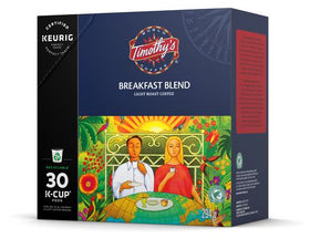 Keurig® Timothy's® Breakfast Blend Coffee Light Roast Recyclable K-Cup
