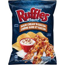 Ruffles Sour Cream & Bacon Potato Chips