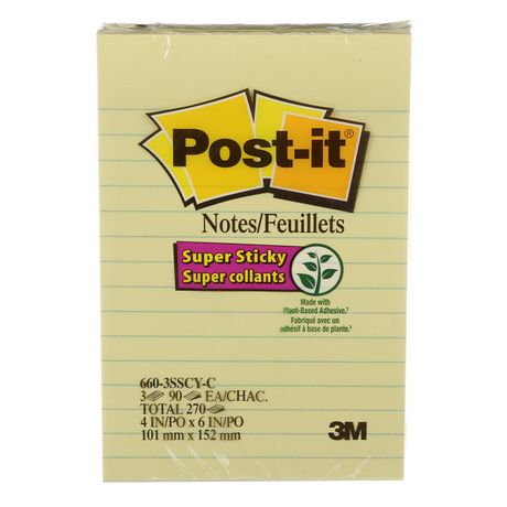 Post-it Super Sticky Notes Lined