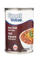 Great Value Beef Style Hot Chili with Meat
