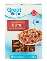 Great Value Whole Grain Rotini Pasta