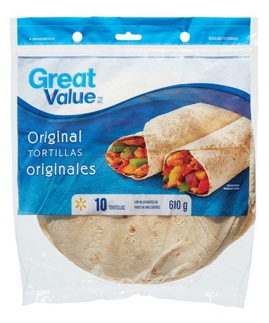 Great Value White Tortillas 10"