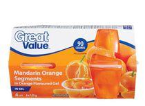Great Value Mandarin Oranges in Orange Flavoured Gel Cups