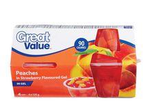 Great Value Peaches in Strawberry Flavoured Gel Cups