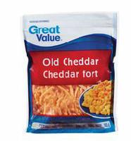 Great Value Old Cheddar Shredded Cheese