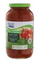 Great Value Organic Tomato Basil Pasta Sauce