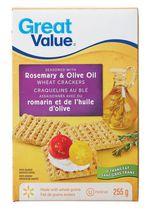 Great Value Rosemary & Olive Oil Wheat Crackers