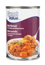 Great Value Mini ravioli in tomate & meat sauce