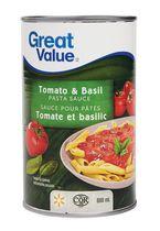 Great Value Tomato & Basil Pasta Sauce