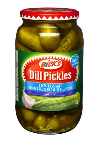 Bick’s® 50% Less Salt Garlic Whole Dill Pickles