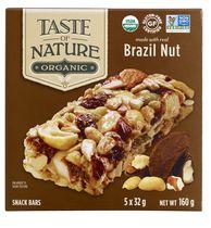 Taste of Nature Gluten Free Brazilian Nut Fiesta Organic Granola Bar Family Pack