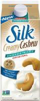 Silk CreamyCashew Unsweetened Original Cashew Milk