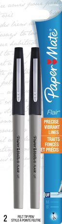 Flair Ultra Fine Point Black Felt Tip Pens
