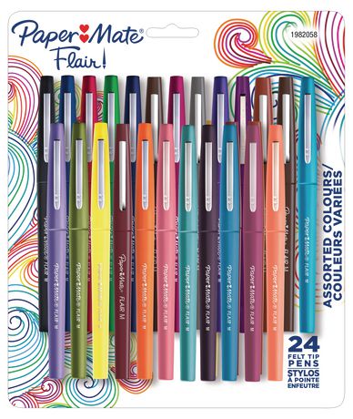 Flair Felt Assorted Colors Medium Point Tip Pens
