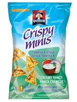 Quaker Crispy Minis Creamy Ranch Tortilla Style Rice Chips