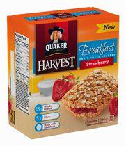Quaker Harvest Breakfast Strawberry Fruit Filled Squares