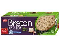 Breton Dare Gluten Free Black Bean with White Garlic Crackers