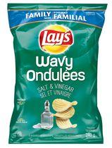 Lay's Wavy Salt & Vinegar Family Size Potato Chips