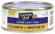 Clover Leaf Yellowfin in Broth & Oil Chunk Light Tuna