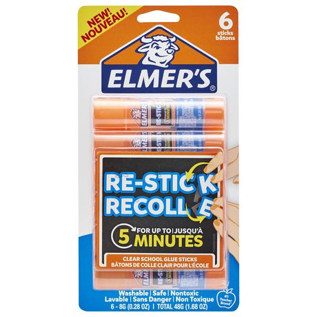 Elmer’s Re-Stick Clear School Glue Sticks