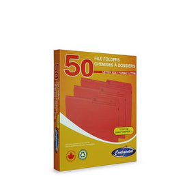 Letter Size File Folders Box - Red