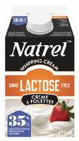 Natrel Lactose Free 35% M.F. Whipping Cream